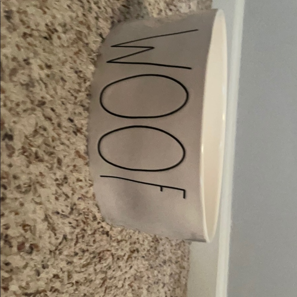 Rae Dunn WOOF Dog bowl